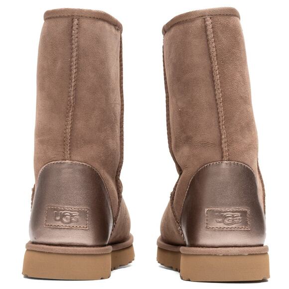 UGG Classic Short II Metallic Trim Boot Caribou Suede - 9 M - Picture 5 of 5